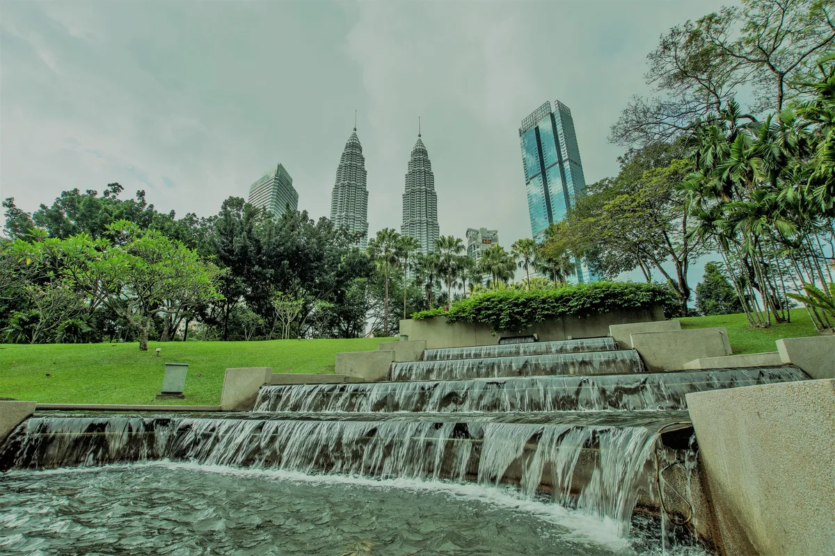 KLCC Park, with the Petronas Twin Towers behind