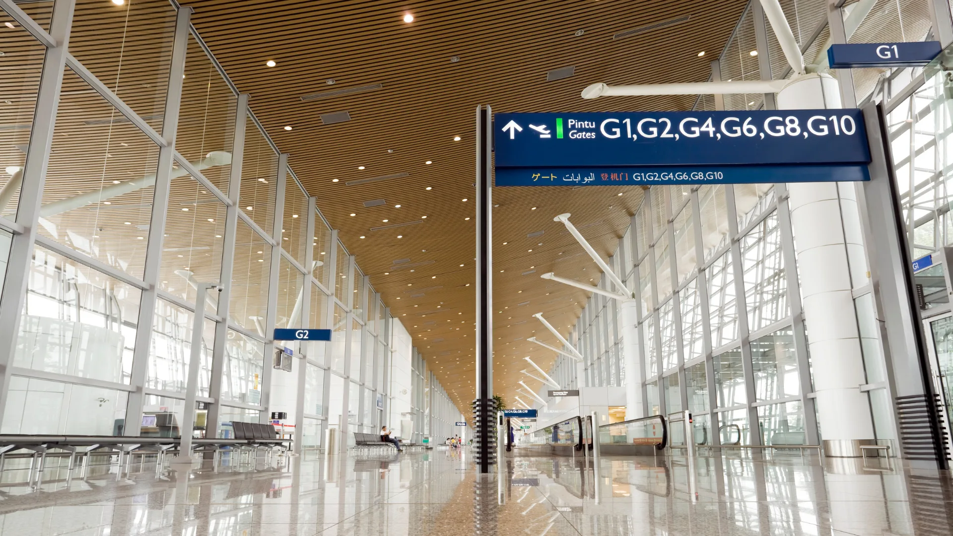 The gate concourse at KLIA Terminal 1