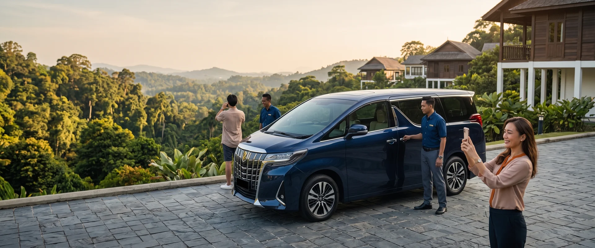 MyTranslane MPV parked at a hilltop viewpoint on the road to Genting Highlands